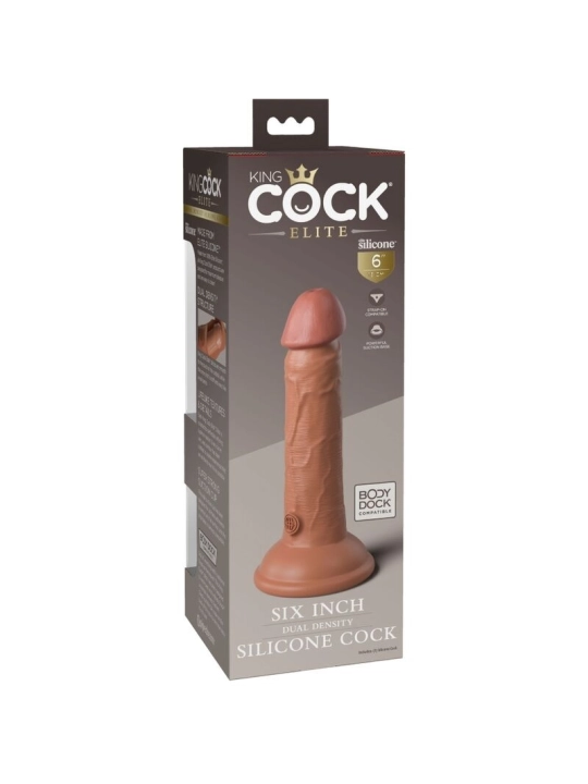 Elite Realistischer Silikondildo 15.2 cm Karamell von King Cock