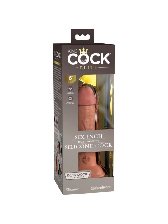 Elite Realistischer Silikondildo 15.2 cm Karamell von King Cock