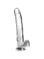 Clear Dildo mit Hoden 24.8 cm Transparent von King Cock