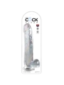 Clear Dildo mit Hoden 24.8 cm Transparent von King Cock