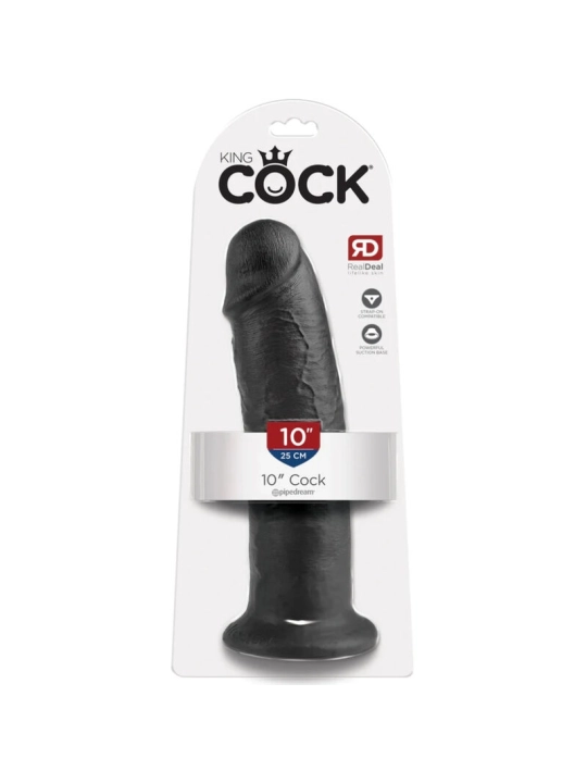 10 Dildo Schwarz 25 cm von King Cock