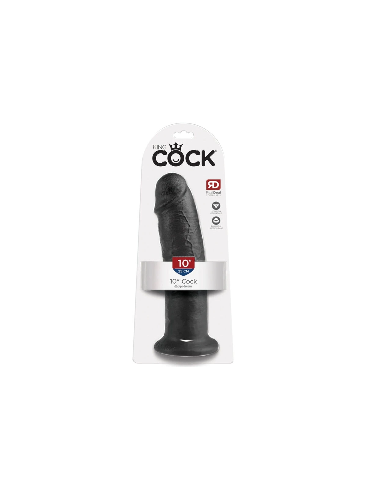 10 Dildo Schwarz 25 cm von King Cock