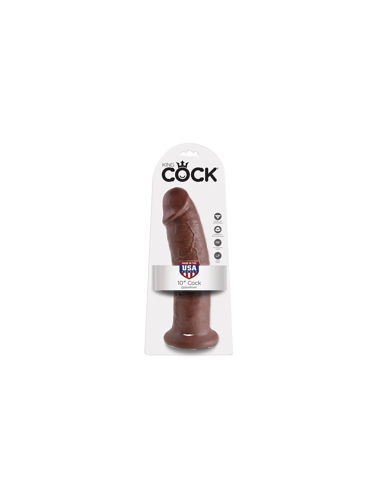 10 Dildo Braun 25.4 cm von King Cock