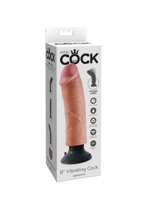 Vibratordildo 20.32 cm Natürlich von King Cock