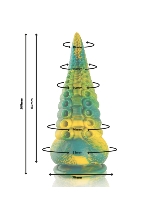 Cetus Grüner Tentakel-Dildo, Grosse Grösse von Epic