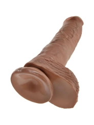 Realistischer Penis mit Kugeln 19.8 cm Karamell von King Cock