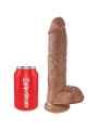 Realistischer Penis mit Kugeln 19.8 cm Karamell von King Cock