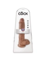 Realistischer Penis mit Kugeln 19.8 cm Karamell von King Cock