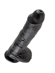 10 Dildo Schwarz mit Eier 25.4 cm von King Cock