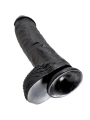 10 Dildo Schwarz mit Eier 25.4 cm von King Cock