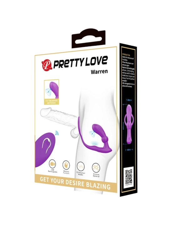 Warren Violet Analring & Vibrator von Pretty Love Bottom