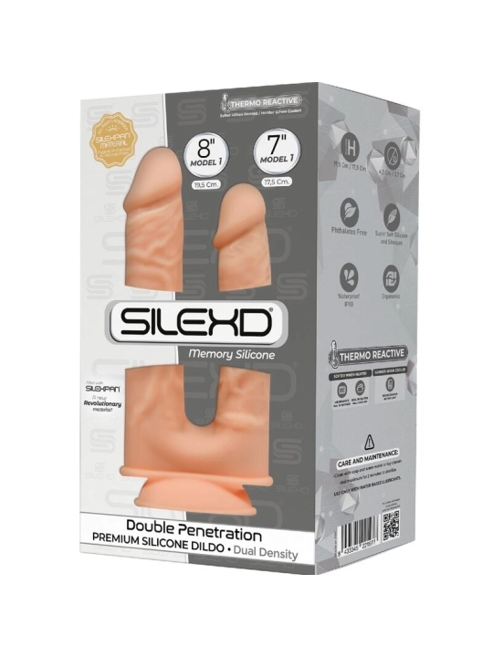 Modell 1 Realistischer Penis Doble Penetracion Premium Silexpan Silikon 17.5 / 19.5 cm von Silexd