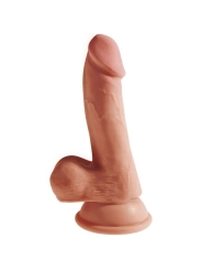 Plus 3d Dildo mit Eier 17 cm von King Cock Plus