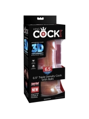 Plus 3d Dildo mit Eier 17 cm von King Cock Plus