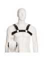 Schwarz Bull Dog Harness von Leather Body