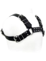 Schwarz Bull Dog Harness von Leather Body