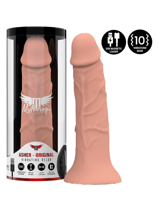 Asher Original Dildo M - Vibrator Kompatibel mit Watchme Wireless Technology von Mythology Fantasy Dildo