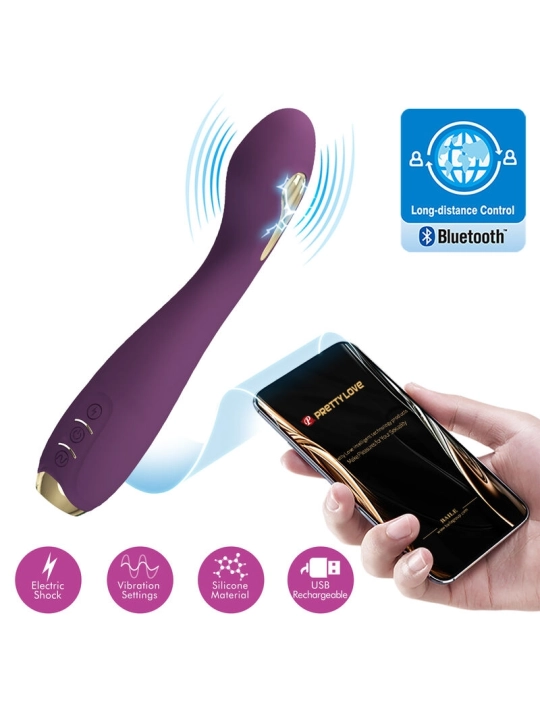 Hector Electroshock Vibrator Per App-Steuerung Lila von Pretty Love High Grade