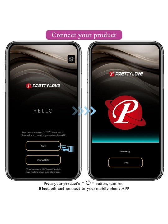 Hector Electroshock Vibrator Per App-Steuerung Lila von Pretty Love High Grade