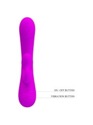 Aufrichtiger Vibrator und Klitoris-Sauger aus Violettem Silikon von Pretty Love