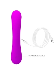 Aufrichtiger Vibrator und Klitoris-Sauger aus Violettem Silikon von Pretty Love