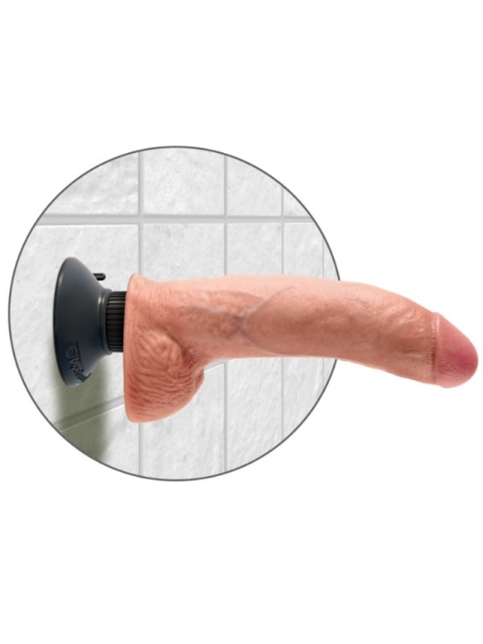 Vibratordildo mit Hoden 23 cm Natur von King Cock