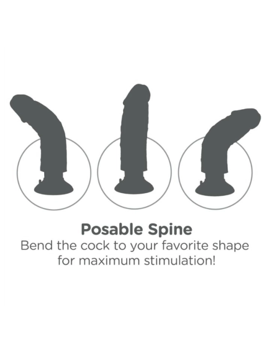 Vibratordildo mit Hoden 23 cm Natur von King Cock