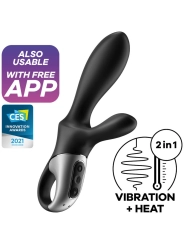 Heat Climax+ Anal Vibrator App Schwarz von Satisfyer Connect