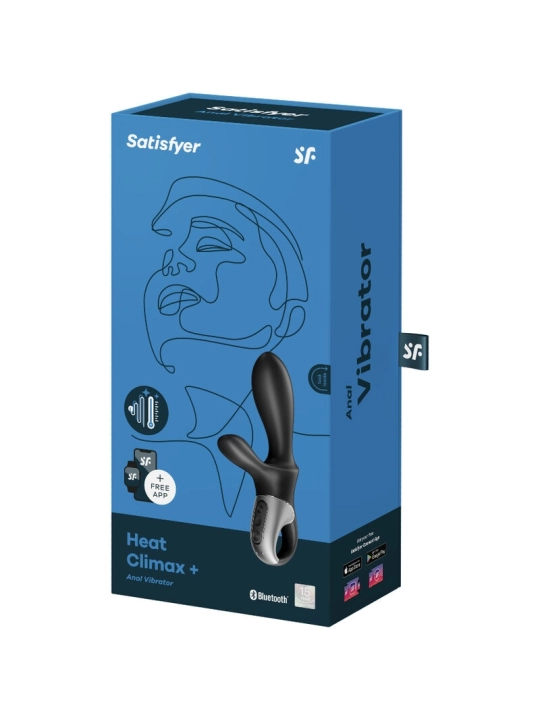 Heat Climax+ Anal Vibrator App Schwarz von Satisfyer Connect