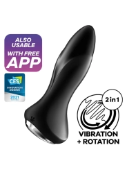 Rotator Plug 1+ Vibrierende Plugapp Schwarz von Satisfyer Connect