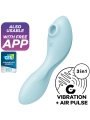 Curvy Trinity 5 Air Pulse Stimulator & Vibrator App Blau von Satisfyer Connect