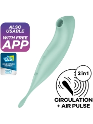 Twirling Pro+ Air Pulse Stimulator & Vibrator Grün von Satisfyer Connect