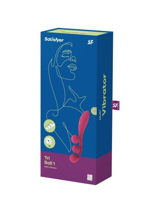 Tri Ball 1 Multivibrator Rot von Satisfyer Vibrator