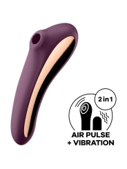 Dual Kiss Air Pulse Vibrator Weinrot von Satisfyer Air Pulse