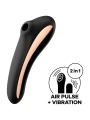 Dual Kiss Air Pulse Vibrator Schwarz von Satisfyer Air Pulse