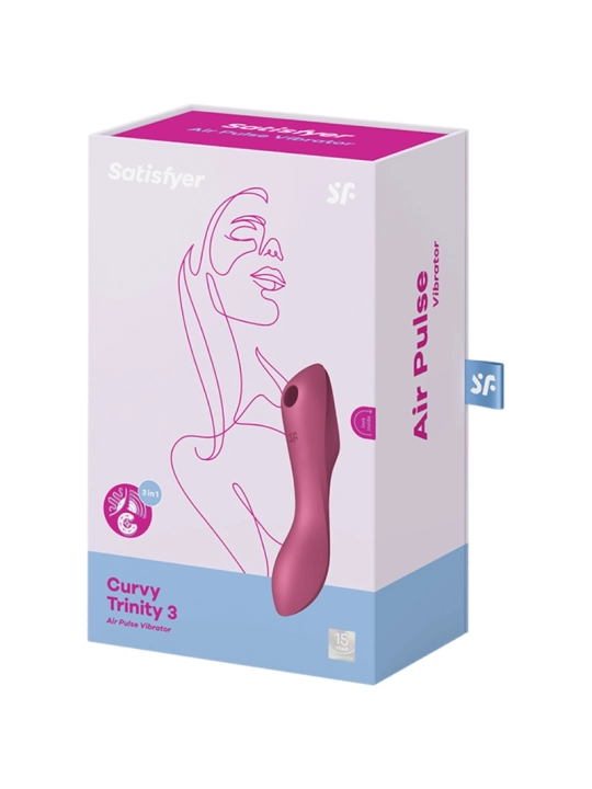 Curvy Trinity 3 Air Pulse Vibrator Rot von Satisfyer Air Pulse