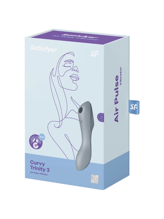 Curvy Trinity 3 Air Pulse Vibrator Grau von Satisfyer Air Pulse