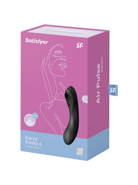 Curvy Trinity 4 Air Pulse Vibrator Schwarz von Satisfyer Air Pulse