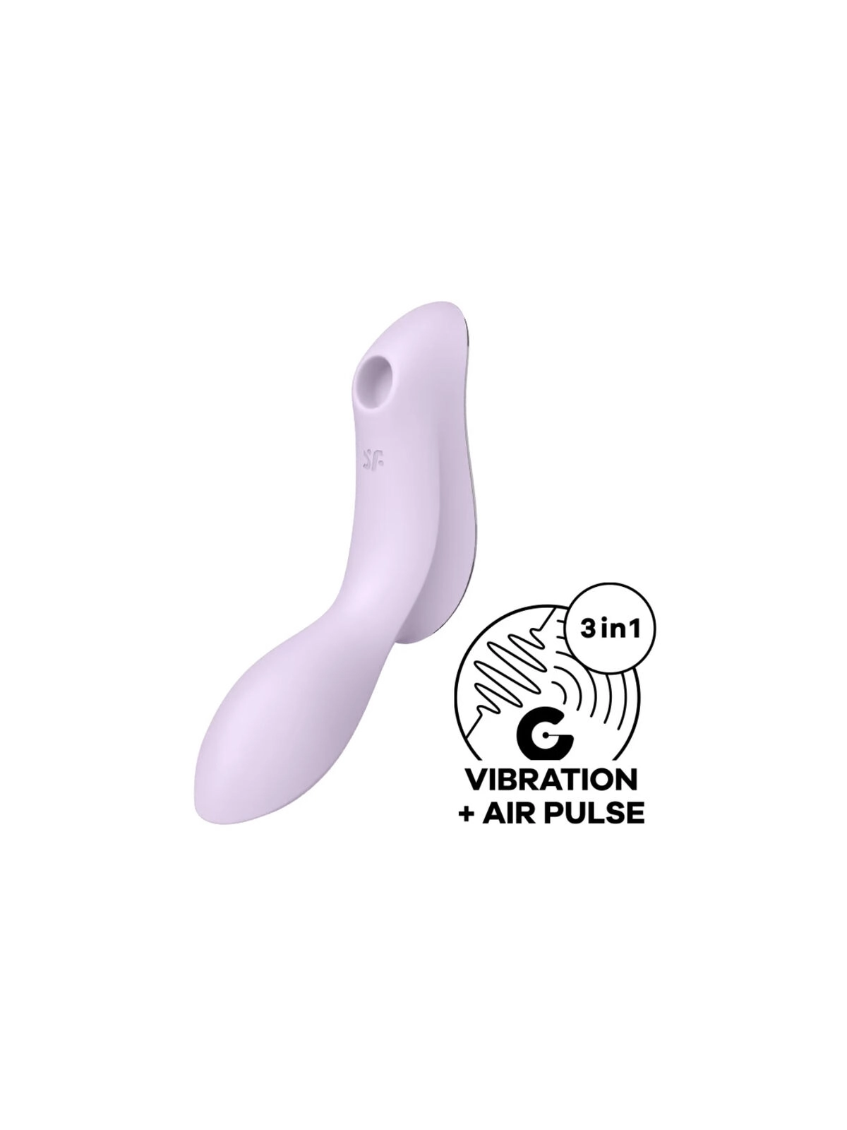 Curvy Trinity 2 Air Pulse Vibrator Lila von Satisfyer Air Pulse