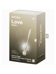 Love Birds Vibrierende Kegel-Kugeln Weiss von Satisfyer Balls