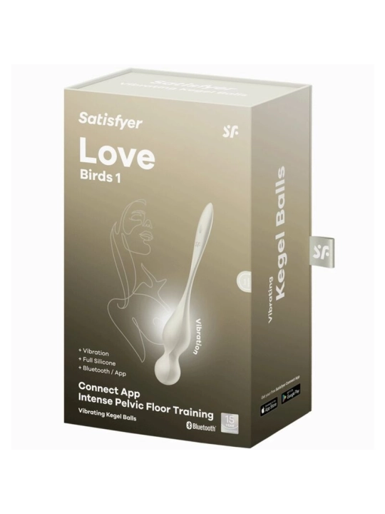 Love Birds Vibrierende Kegel-Kugeln Weiss von Satisfyer Balls