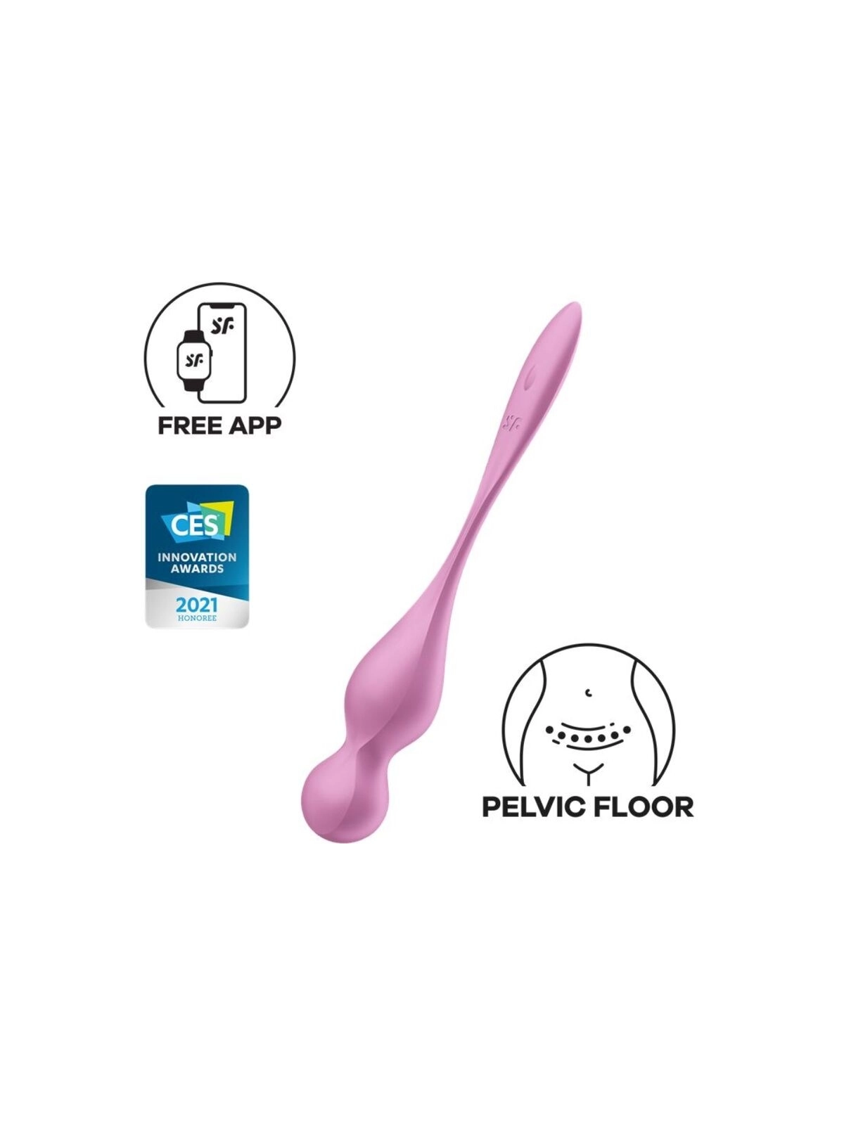 Love Birds Vibrierende Kegel-Kugeln Rosa von Satisfyer Balls