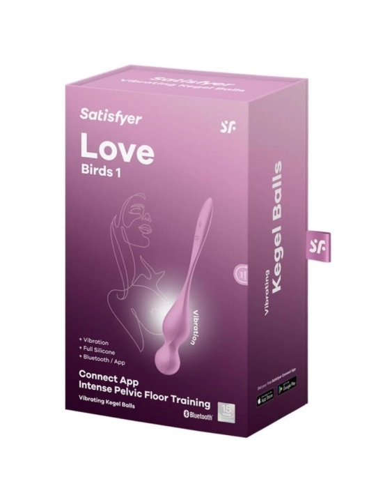 Love Birds Vibrierende Kegel-Kugeln Rosa von Satisfyer Balls