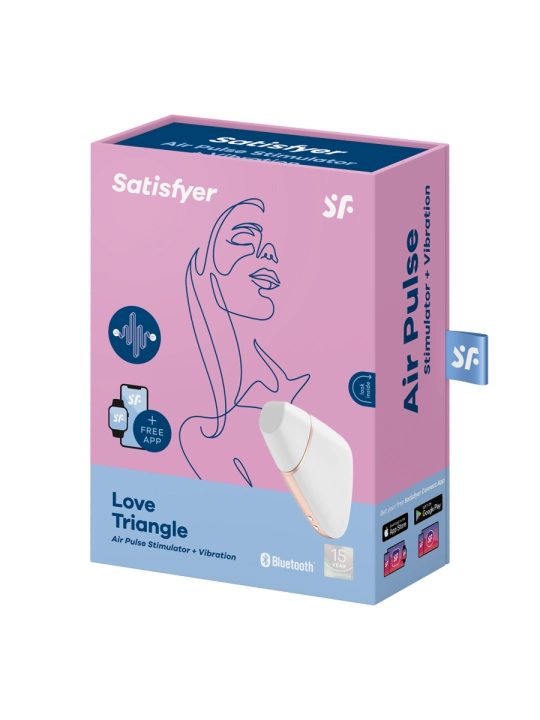 Love Triangle Stimulator & Vibrator Weiss von Satisfyer Connect