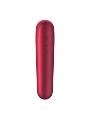 Dual Love Vibrator und Sauger mit Pulsierter Luft Rot von Satisfyer Connect