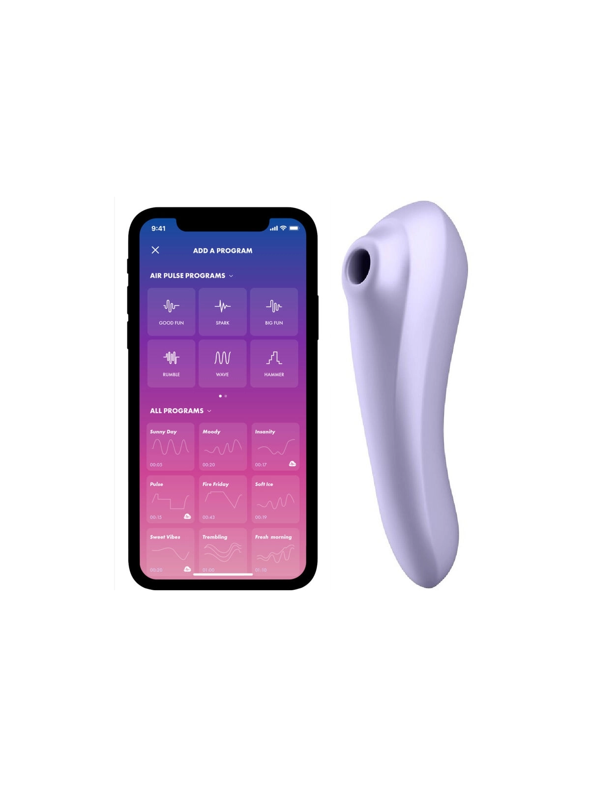 Dual Pleasure Air Pulse Vibrator Mauve von Satisfyer Connect