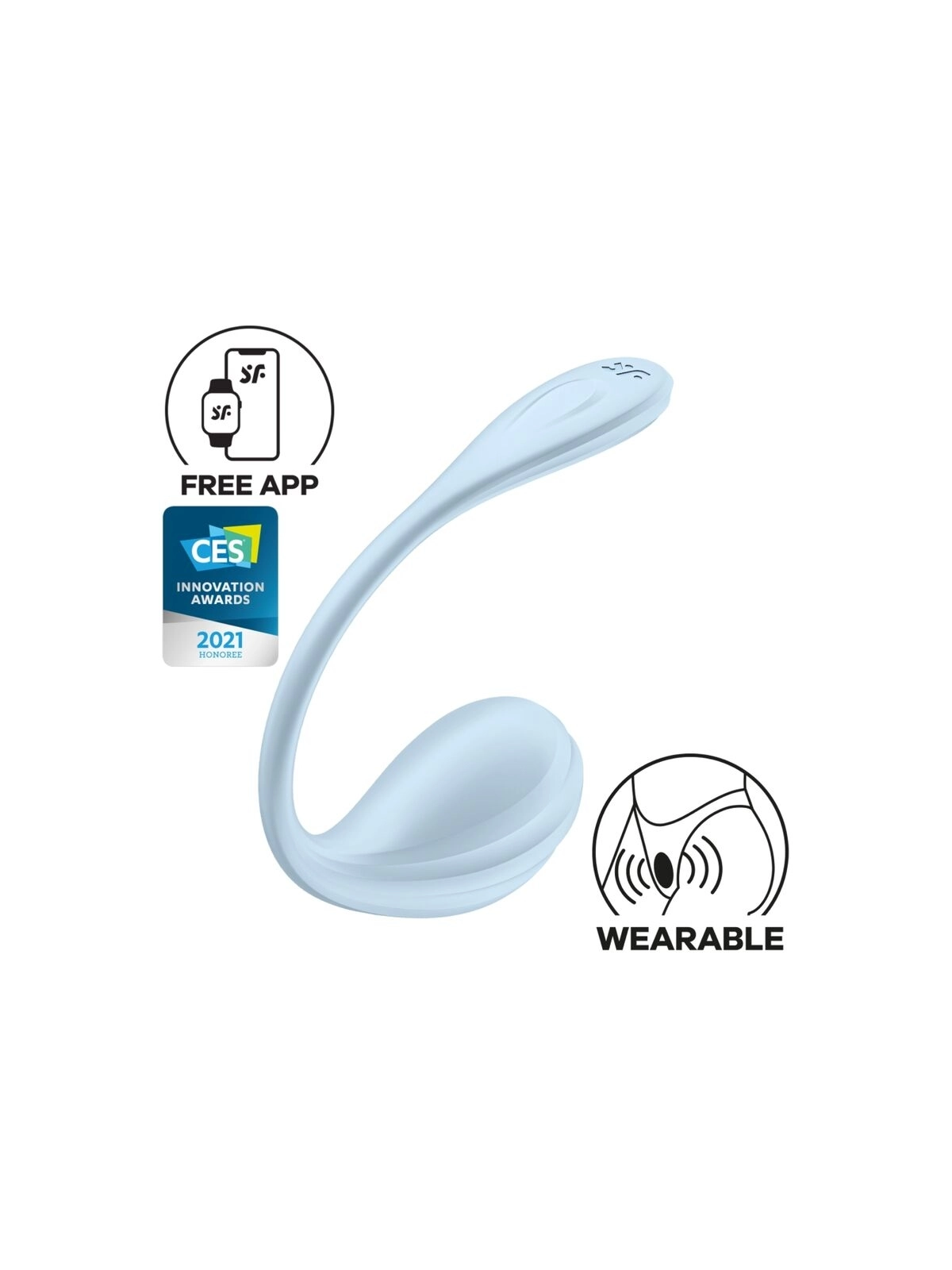 Smooth Petal G-Point Stimulator Himmelblau Kostenlose App von Satisfyer Partner