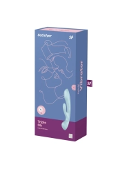 Triple Oh Hybrid Vibration - Blau von Satisfyer Vibrator