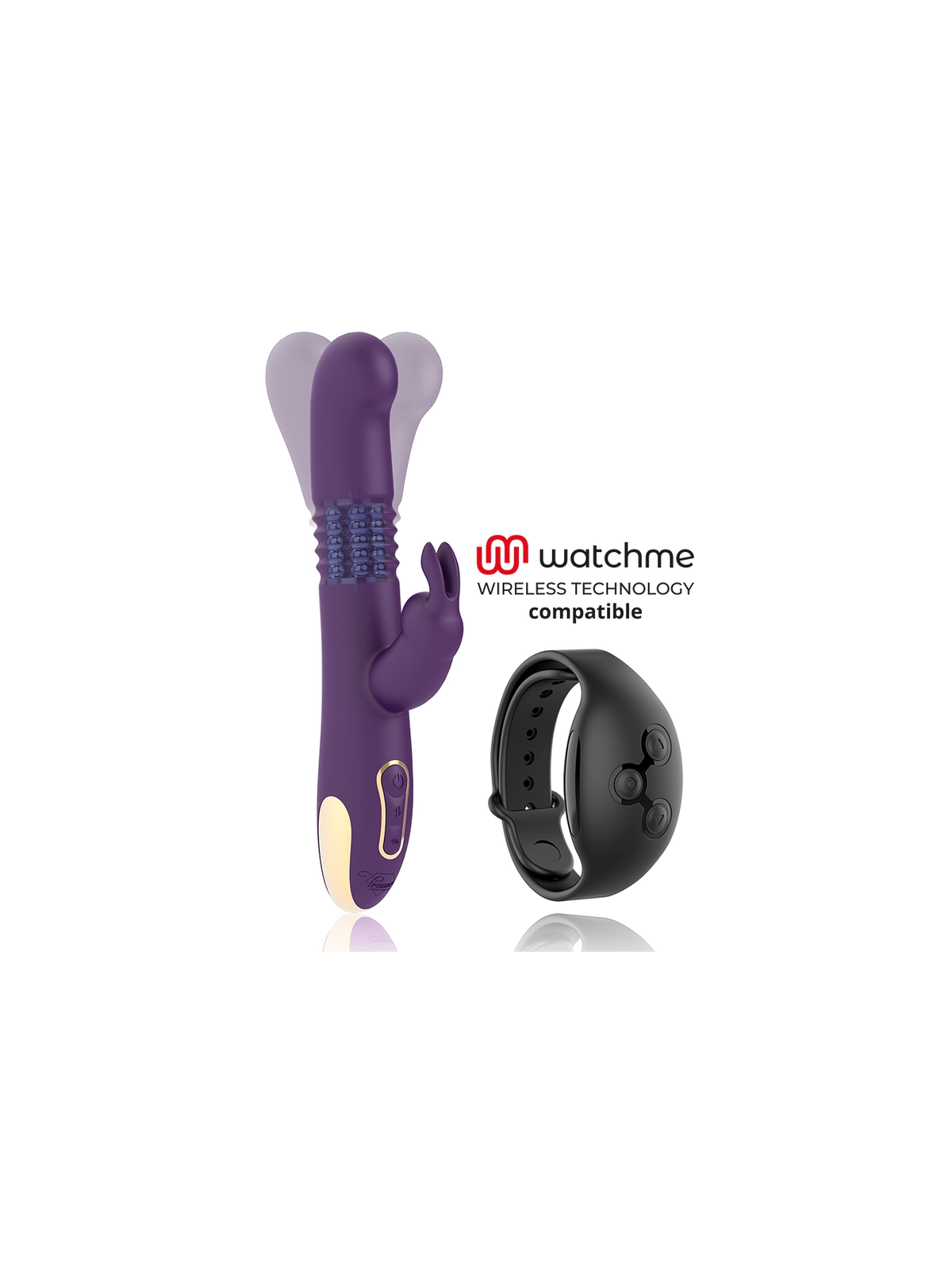 Bastian Rabbit Up & Down, Rotator & Vibrator Kompatibel mit Watchme Wireless Technology von Treasure