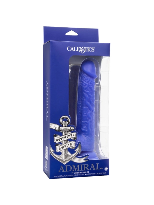 Admiral Sailor Realistischer Dildo-Vibrator Blau von Calexotics